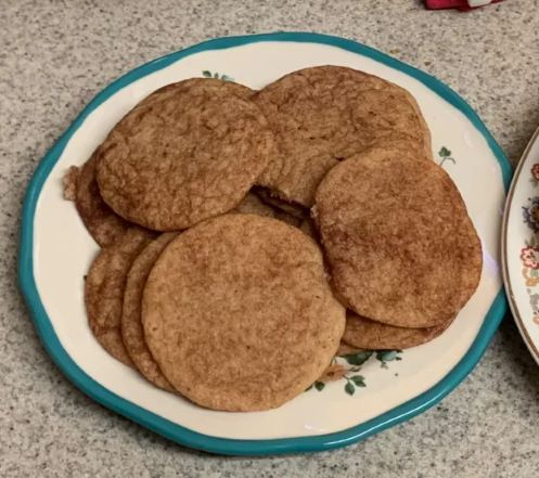 a plate of snickerdoodles